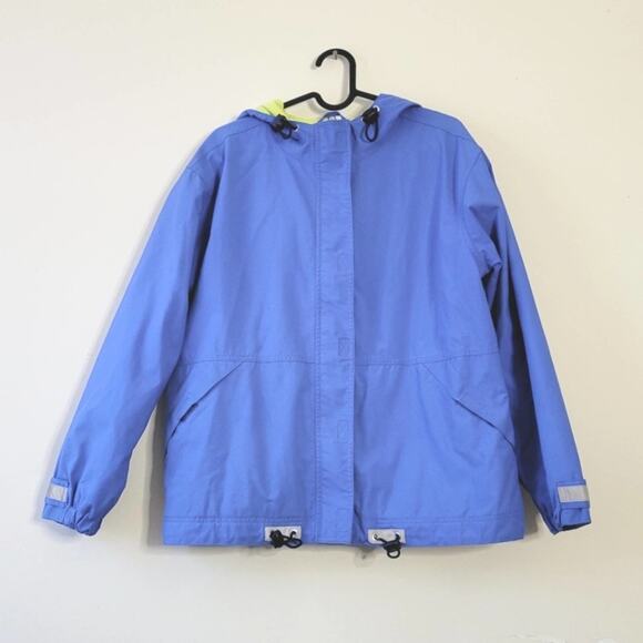 Hanna Andersson Blue Unisex Size S Jacket Lined In Lime Green